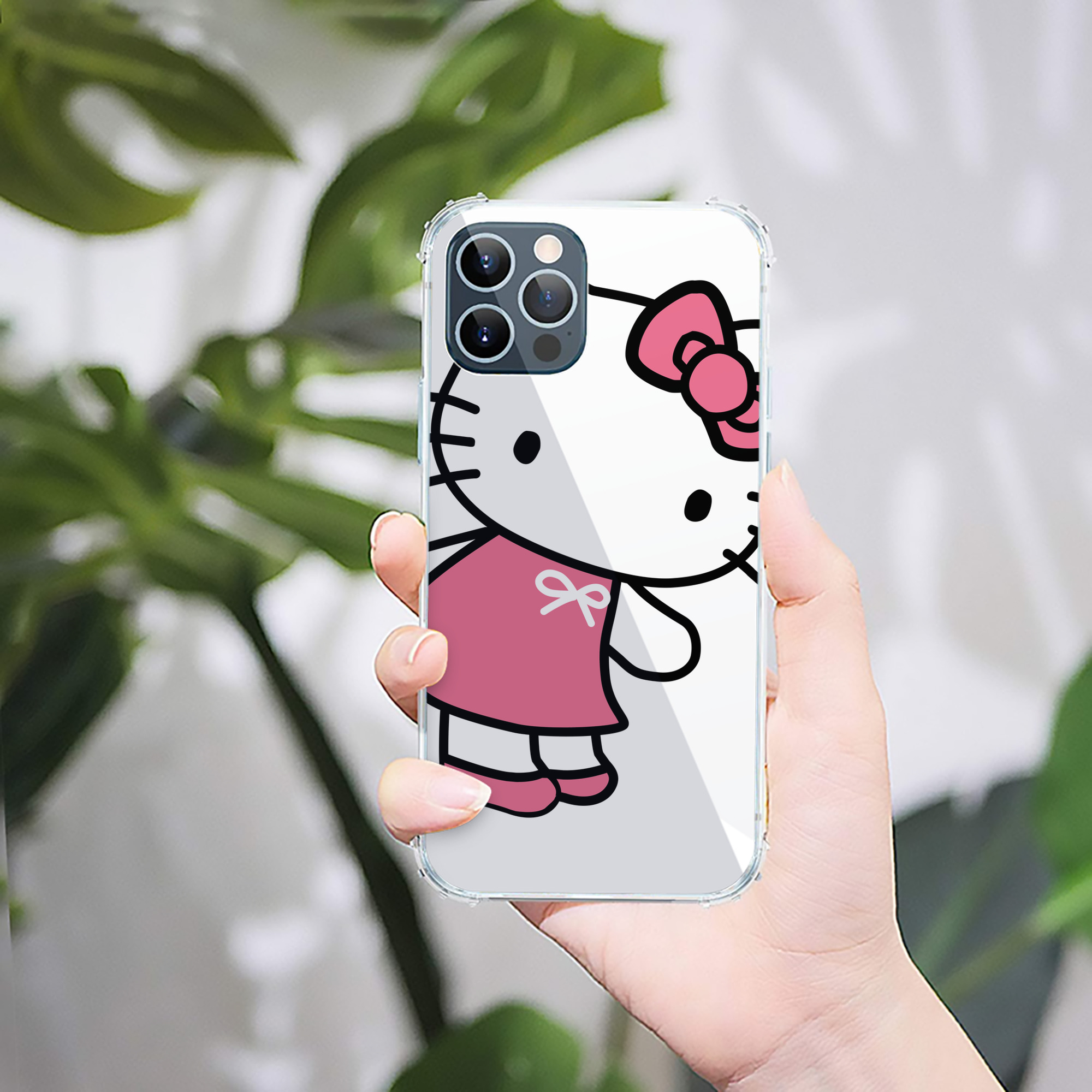 （画像用） Hello Kitty ハローキティ 【iPhone 12シリーズ対応】透明スマホケース（クリアソフトケース）